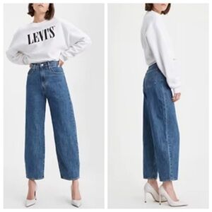 Levi’s Premium Balloon Jeans Mom Jeans Medium Blue Wash Size 29